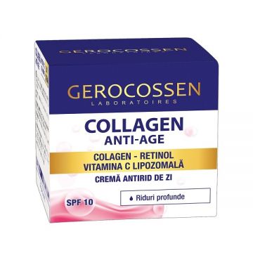Crema antirid de zi riduri profunde Collagen Anti-Age, 50ml, Gerocossen