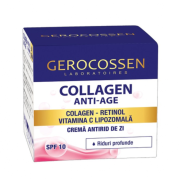 Crema hidratanta antirid de zi Collagen Anti-Age, 50ml, Gerocossen