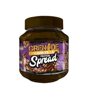 Crema proteica tartinabila cu aroma de ciocolata cu bucati de alune Carb Killa, 360g, Grenade