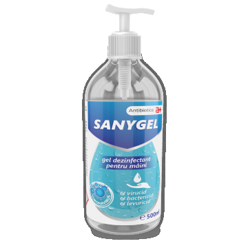 Gel dezinfectant pentru maini Sanygel, 500ml, Antibiotice