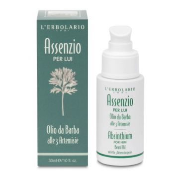 L'Erbolario Ulei pentru barba Absinthium, 30ml