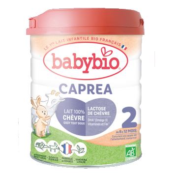 Lapte praf de capra Caprea 2 Bio 6-12 luni, 800g, BabyBio