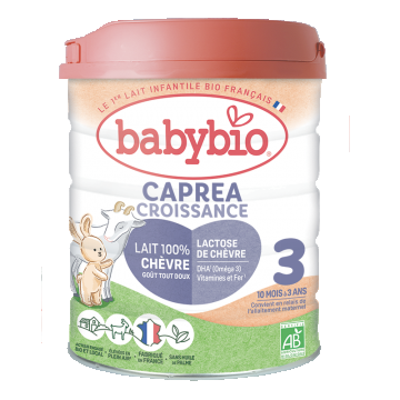 Lapte praf de capra Organic Caprea 3 10-36 luni, 800g, BabyBio