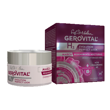 Masca regeneranta de noapte H3 Evolution Perfect Look, 50ml, Gerovital
