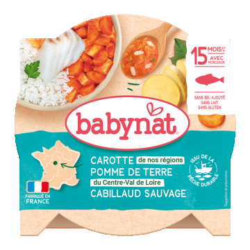 Meniu morcovi, cartofi si peste cod, 260g, BabyBio