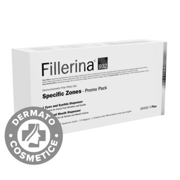 Pachet 932 pentru zone specifice Grad 4 Plus Fillerina, Ser ochi si pleoape 15ml + Ser buze si conturul buzelor 7ml, Labo