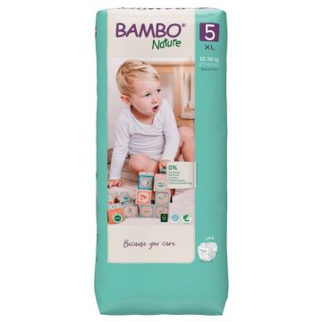 Scutece Eco Friendly Tall Nr 5, 12-18kg, 44 bucati, Bambo Nature