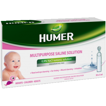 Solutie izotonica sterila 0,9% Humer, 30 x 5ml, Urgo