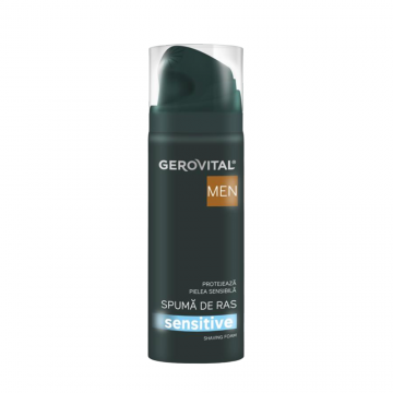 Spuma de ras Men Sensitive, 200ml, Gerovital