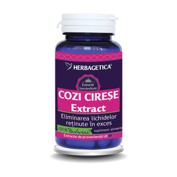 Cozi de cireșe extract, 60 capsule, Herbagetica