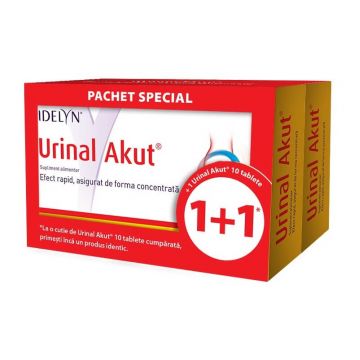 Pachet Urinal Akut Idelyn 10 + 10 tablete, (1+1) , Walmark