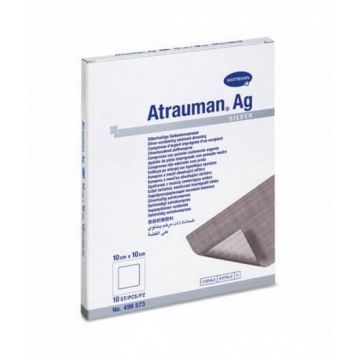 Pansament Atrauman Ag (499573), 10x10 cm, 10 bucăți, Hartmann