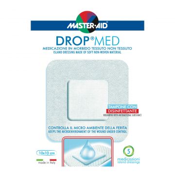 Pansament postoperator Drop Med 10x10 cm, 5 bucati, Pietrasanta Pharma