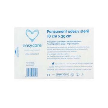Pansament adeziv steril cu tampon absorbant, 10x20 cm, EasyCare
