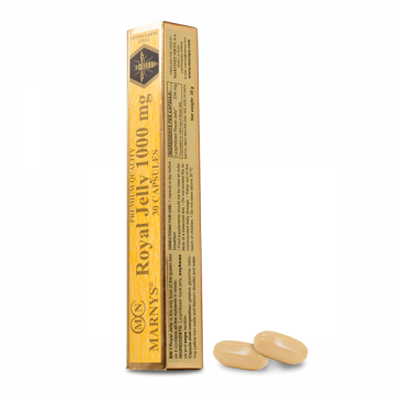 Royal Jelly 1000, lăptișor de matcă 1000 mg + Lecitina, 30 capsule, Marnys