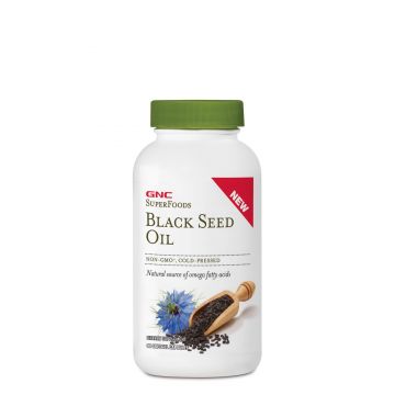 Gnc Superfoods Black Seed Oil, Ulei Din Seminte De Chimen Negru, 90 Cps