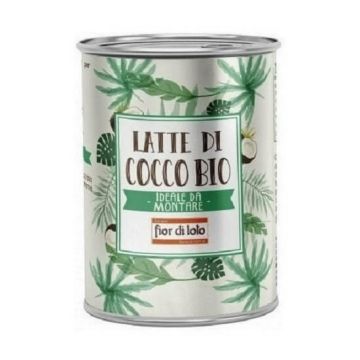 Lapte de cocos Bio pentru creme, 400ml, Fior Di Loto Lapte de cocos Bio pentru creme, 400ml, Fior Di Loto