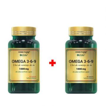 Pachet Omega 3-6-9, 1000 mg, 60 + 30 capsule, Cosmopharm 