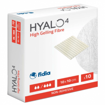 Pansament High Gelling Fiber Hyalo4, 10x10 cm, 10 bucati, Fidia Farmaceutici