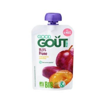 Piure Bio de prune, +4 luni, 120 gr, Good Gout