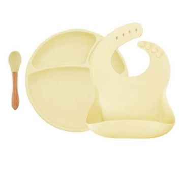 Set de hranire din silicon BWL II, Mellow Yellow, Minikoioi