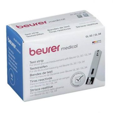 Teste glicemie GL 32 GL 34, 50 bucati, Beurer