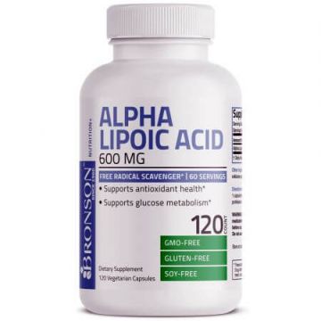 Acid alfa lipoic, 600 mg, 120 capsule, Bronson Laboratories