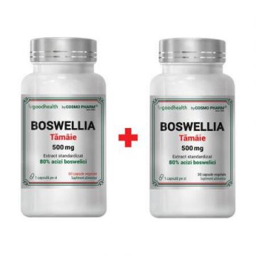 Boswellia Serrata, 500 mg, 60 + 30 capsule vegetale, Cosmopharm