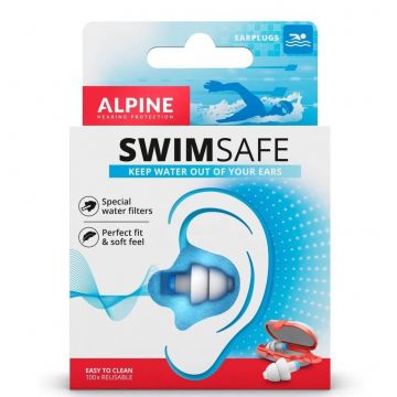 Dopuri de urechi pentru inot Swim Safe, 1 pereche, Alpine