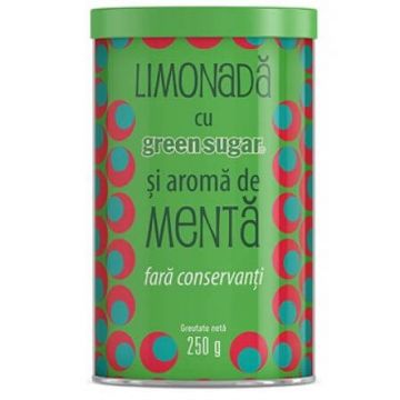 Limonada cu aroma de menta Green Sugar, 250 g, Laboratoarele Remedia