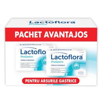 Pachet Lactoflora ProGastro, 2x10 tablete, Stada
