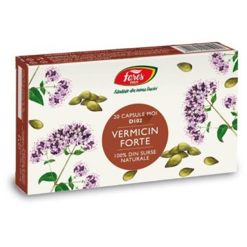 Vermicin Forte, D102, 20 capsule moi, Fares