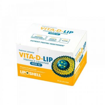 Vitamina D lipozomala 4000UI, 30 de plicuri, Liposhell