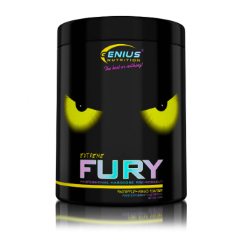 Pre-Workout cu aroma de anans si mango Fury Extreme, 400g, Genius Nutrition