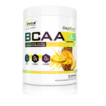 Aminoacizi pudra cu aroma de ananas BCAA-X5, 360g, Genius Nutrition