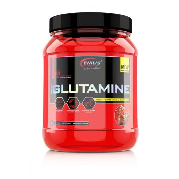 Aminoacizi pudra cu aroma de cola iGlutamine, 450g, Genius Nutrition