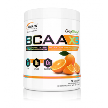Aminoacizi pudra cu aroma de portocala BCAA-X5, 360g, Genius Nutrition