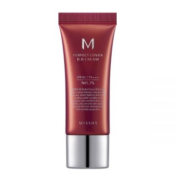 BB Cream M Perfect Cover SPF42/PA+++ Nuanta 25/Bej cald, 20ml, Missha