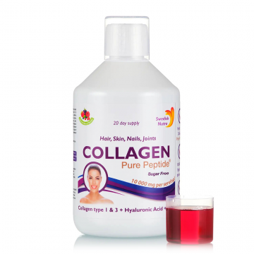 Colagen Lichid Hidrolizat Tip 1 si 3 10000mg, 500ml, Swedish Nutra