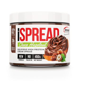 Crema de ciocolata cu alune iSpread, 450g, Genius Nutrition