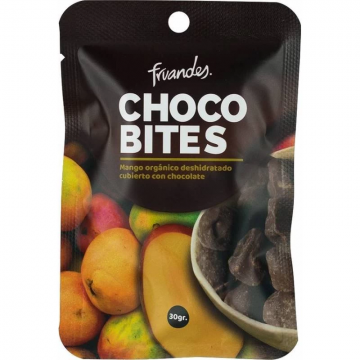 Mango deshidratat BIO invelit in ciocolata, 30g, Fruandes