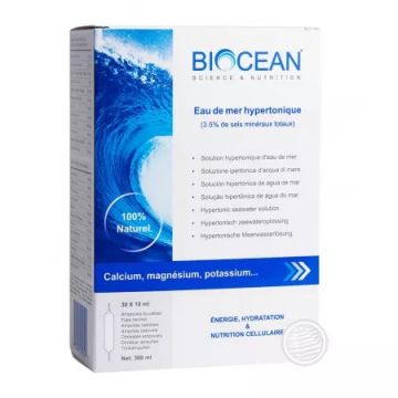 Plasma hipertonica, 30 fiole buvabile x 10ml, Biocean