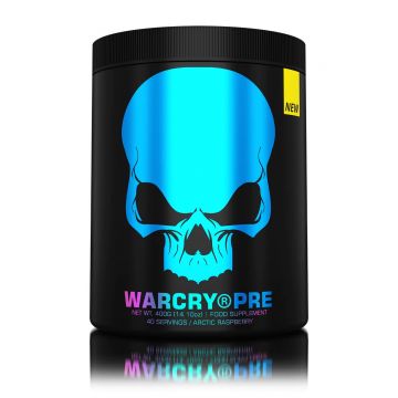 Pre-Workout cu aroma Artic Rasberry Warcry, 400g, Genius Nutrition