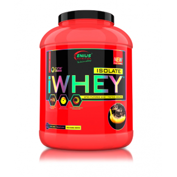 Pudra proteica cu aroma de banana iWhey Isolate, 2000g, Genius Nutrition