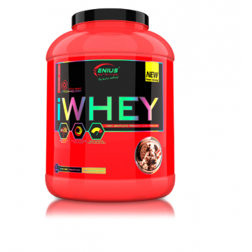 Pudra proteica cu aroma de bicuiti cu crema iWhey, 2000g, Genius Nutrition