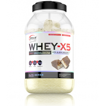 Pudra proteica cu aroma de Ciocolata Bueno Whey-X5, 2000g, Genius Nutrition