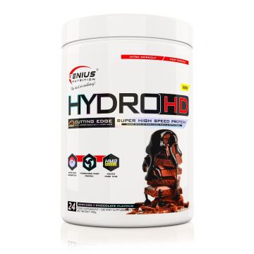 Pudra proteica cu aroma de ciocolata Hydro-HD, 700g, Genius Nutrition