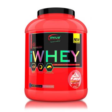 Pudra proteica cu aroma de cirese iWhey, 2000g, Genius Nutrition