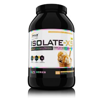 Pudra proteica cu aroma de inghetata de vanilie Isolate-X5, 2000g, Genius Nutrition