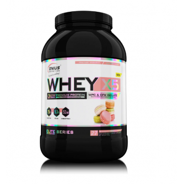 Pudra proteica cu aroma de macarons Whey-X5, 900g, Genius Nutrition